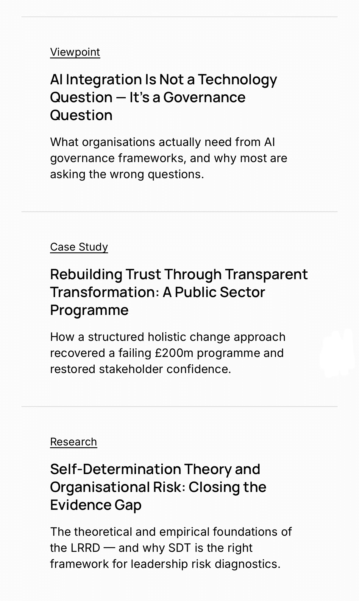 Holistic Transformation Management